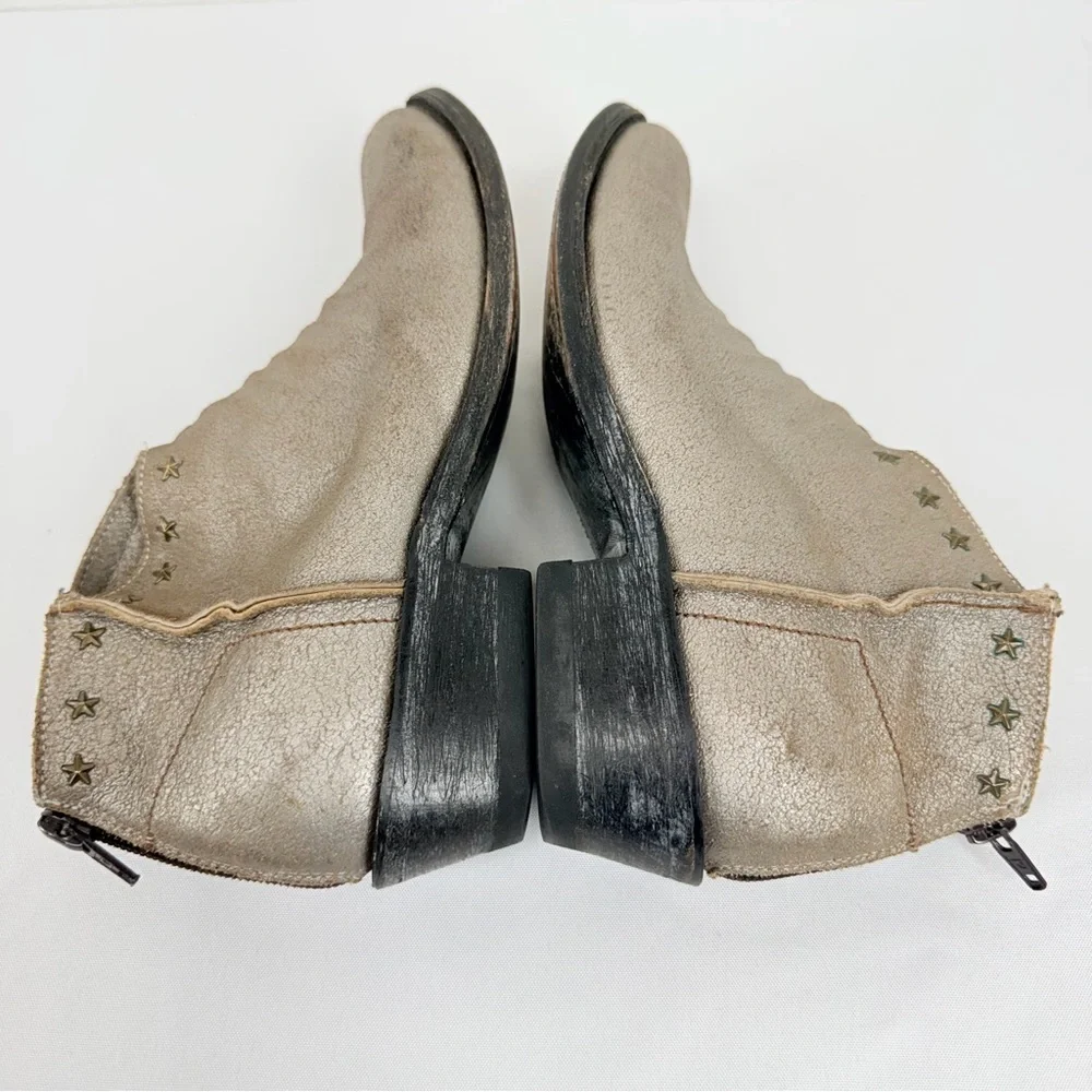 OG by Old Gringo size 6.5 Samara Star Studded Gunmetal Distressed Leather Boots